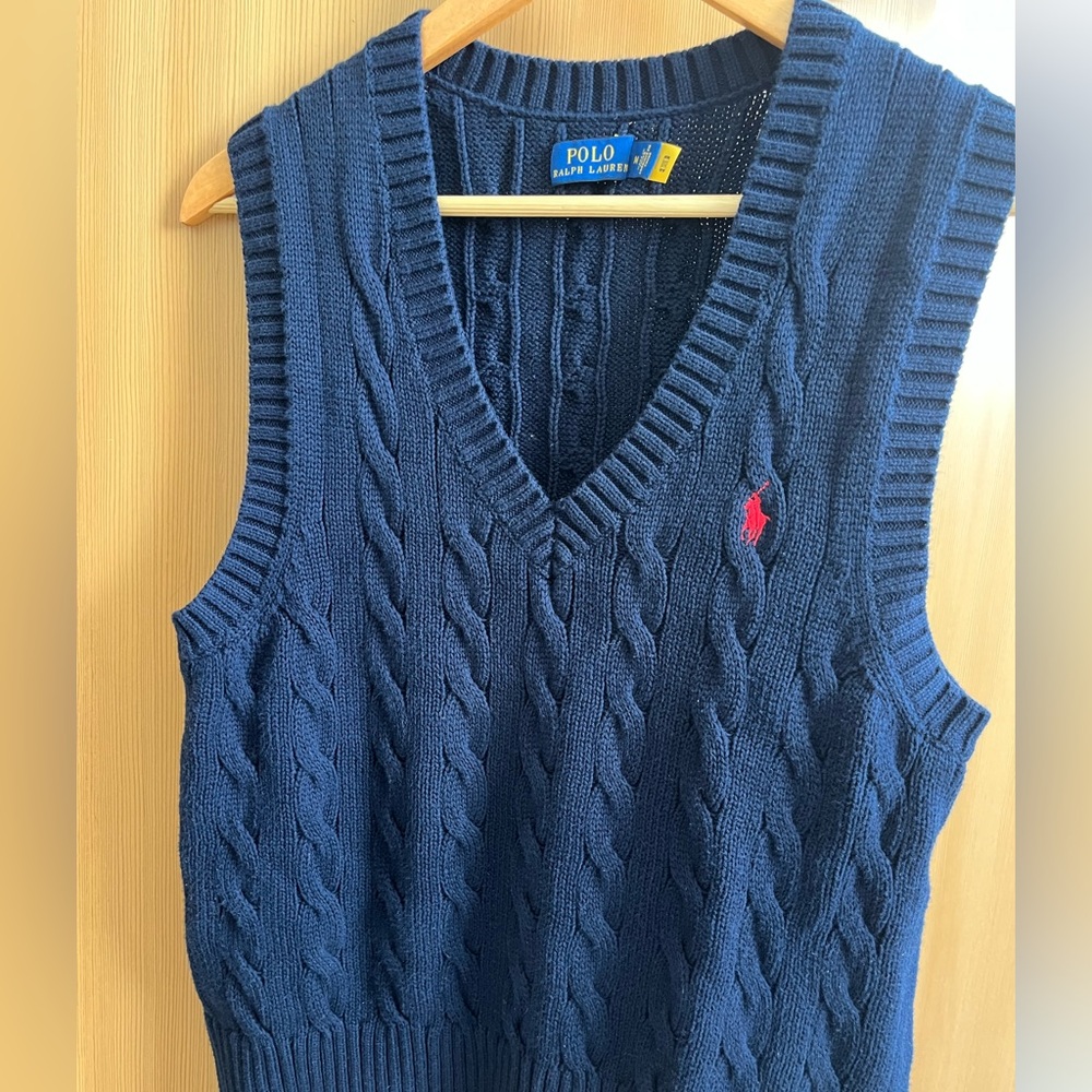Ralph Lauren Women’s V-Neck Navy Sweater Vest